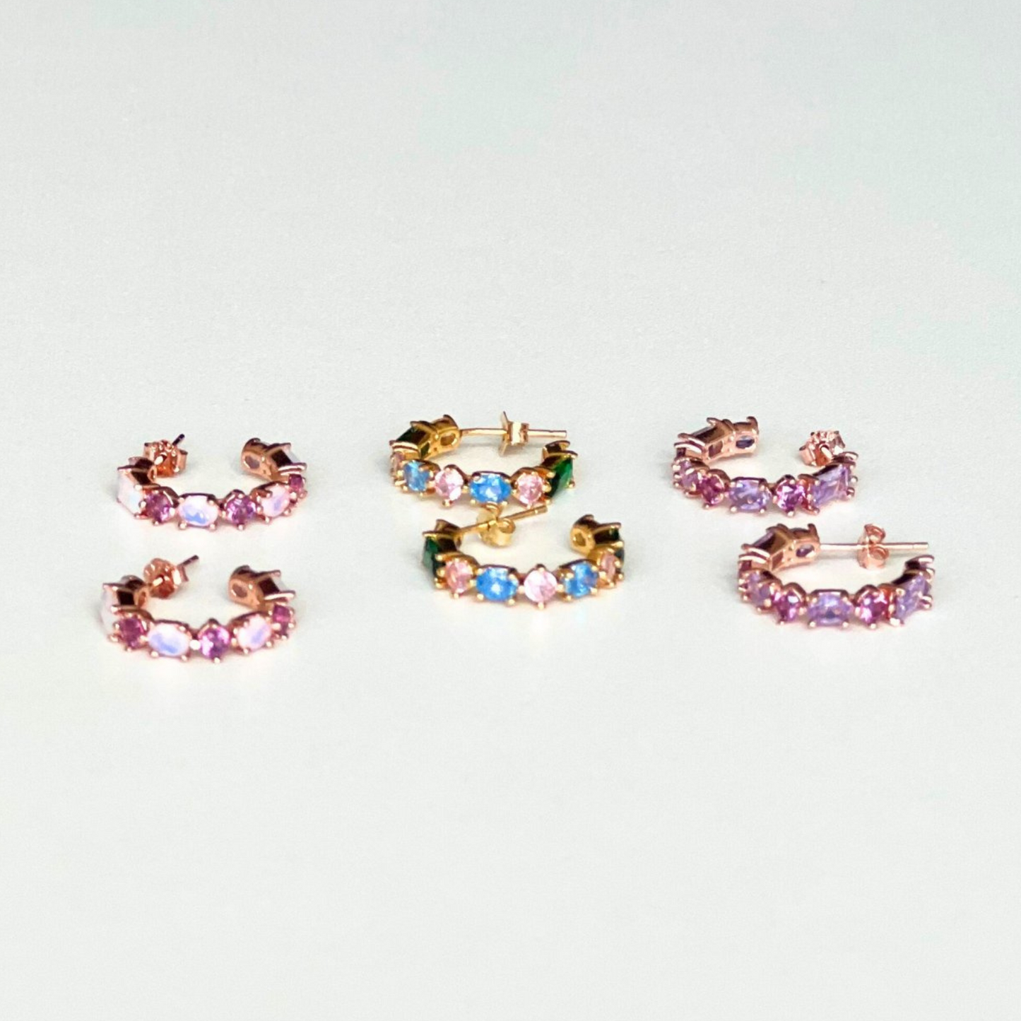 Yeo-wang 18k Gold Vermeil Earrings displayed with two other earrings- KORYANGS Brand