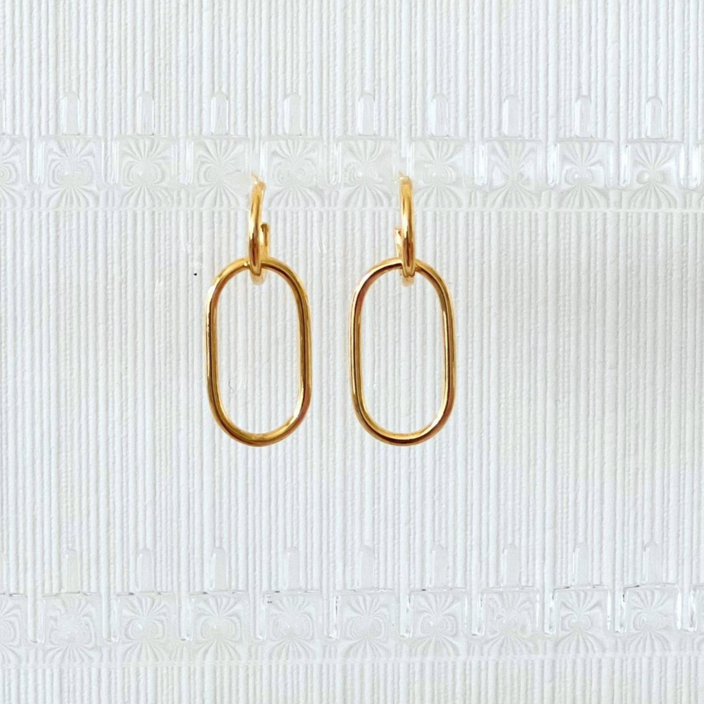 Woong 18k Gold Vermeil Ovate Earrings- KORYANGS Brand