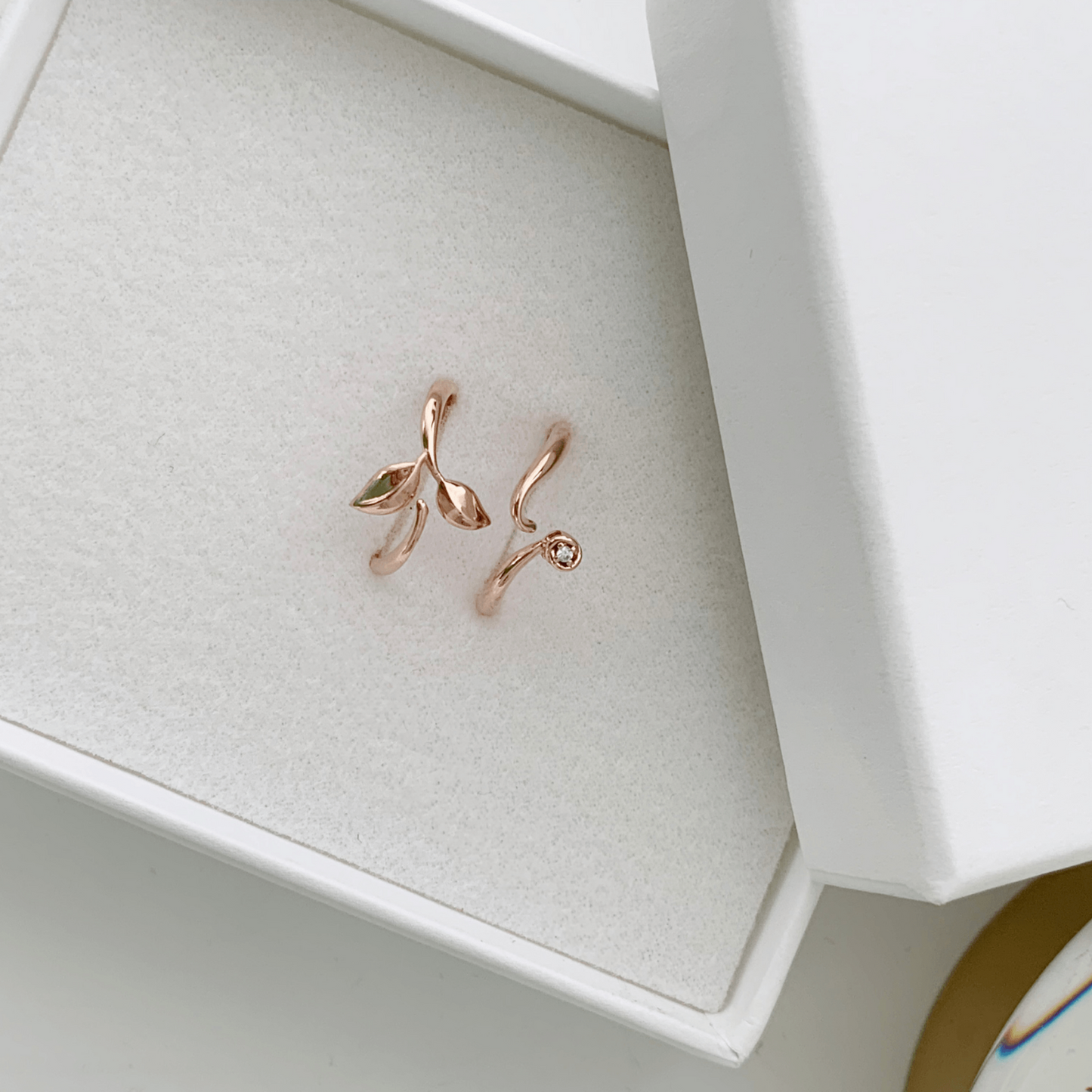 Jang-Mi 18k Rose Gold Vermeil Adjustable Ring in jewellery box- KORYANGS brand