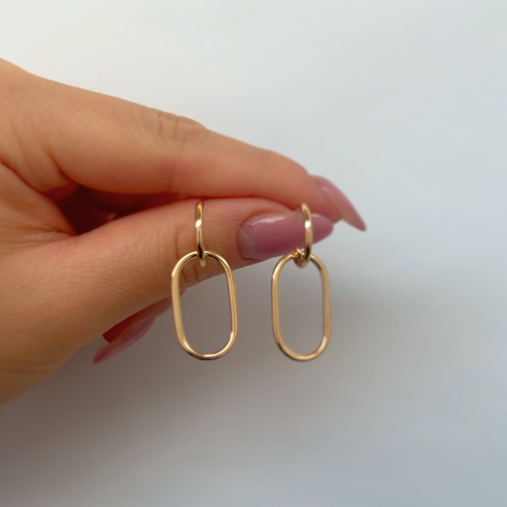 Woong 18k Gold Plated Ovate Earrings- KORYANGS Brand